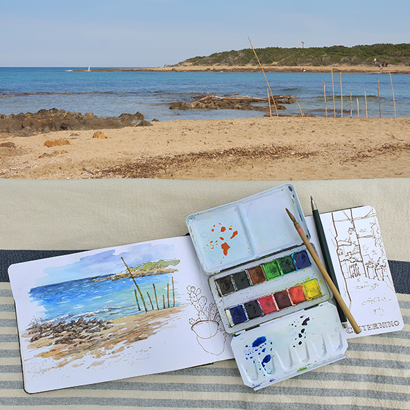 Croquis,carnets de voyage et aquarelle, Stage de croquis en ligne