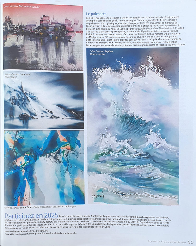 Parution dans le magazine l'Art de l'Aquarelle n° 61